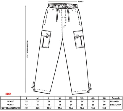PRO 5 Men's Heavy Weight Fleece Cargo Pants Gym Work Pants Dark Grey